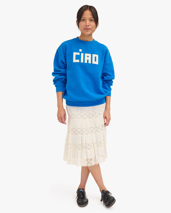 Maly wearing Ciao Oversized Sweatshirt