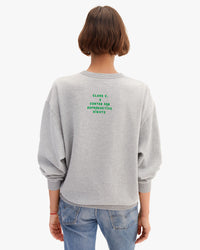 Back View of Oversized Sweatshirt on Kathie