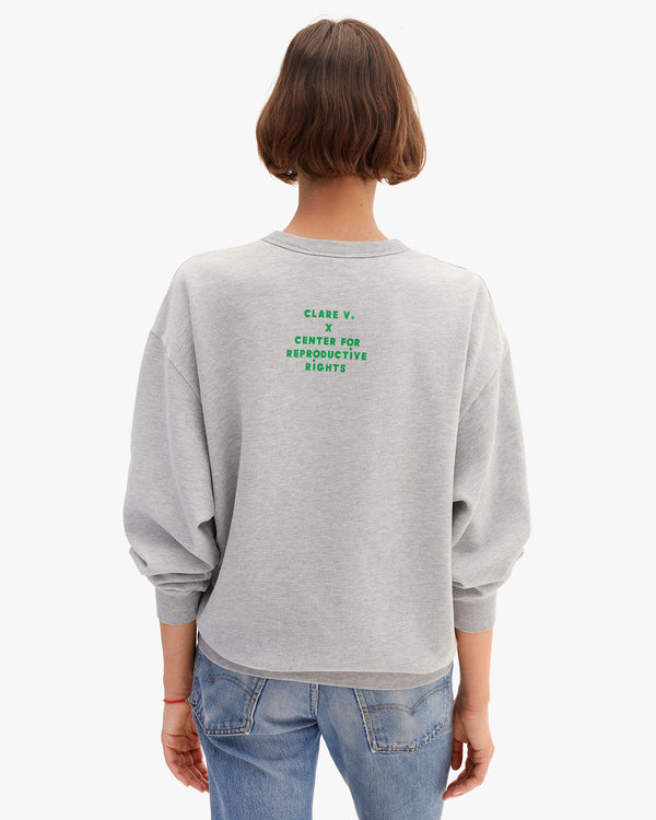 Back View of Oversized Sweatshirt on Kathie