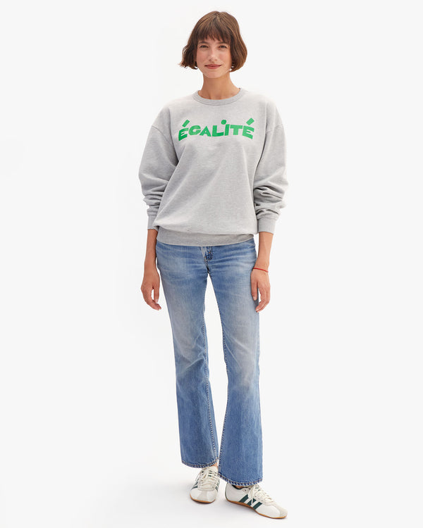 Full View of Oversized Sweatshirt on Kathie
