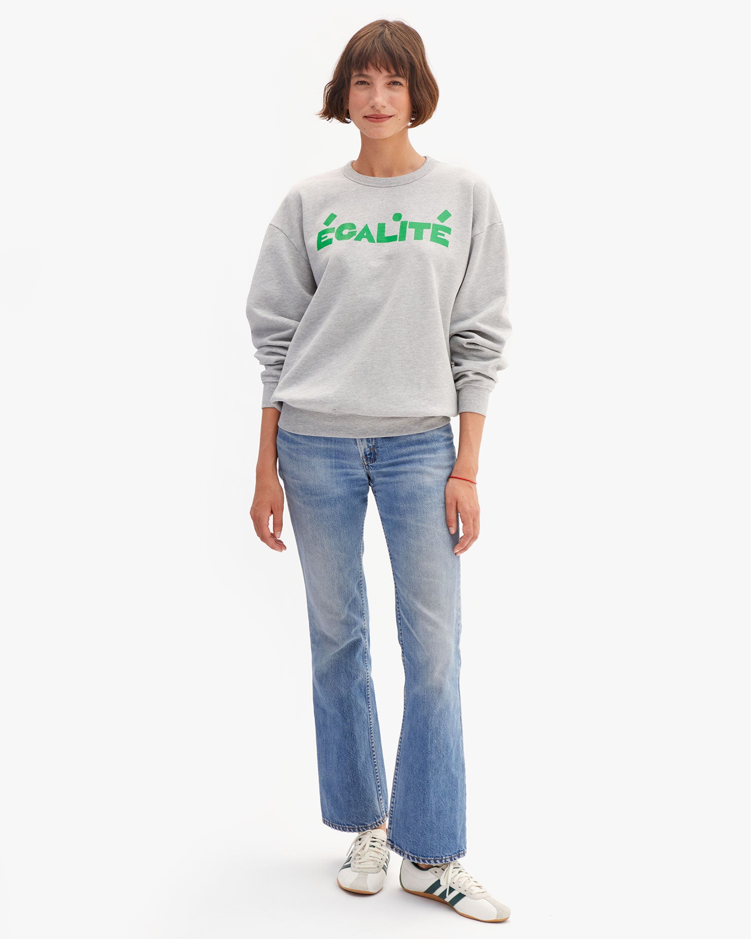 Full View of Oversized Sweatshirt on Kathie