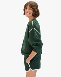 Oversized Sweatshirt w/ Piping side view
