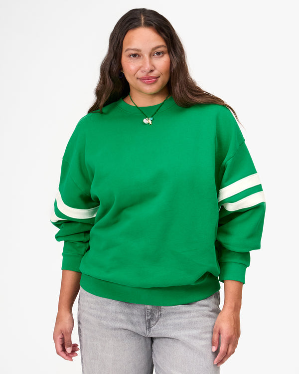 Oversized Varsity Sweatshirt on Alana