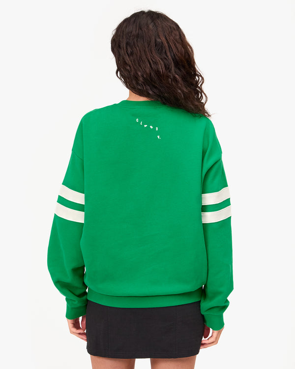 Oversized Varsity Sweatshirt back view