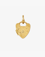 Vintage Gold Padlock Locket Charm