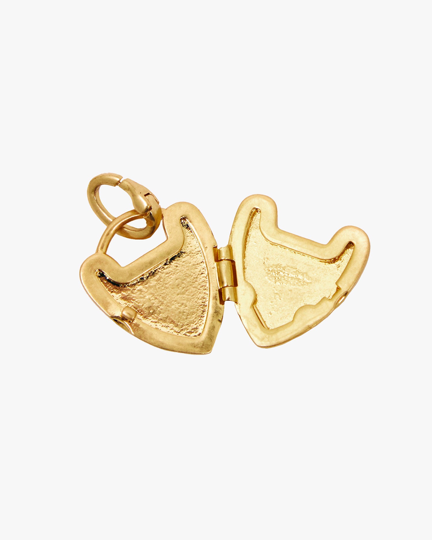 interior of the Vintage Gold Padlock Locket Charm