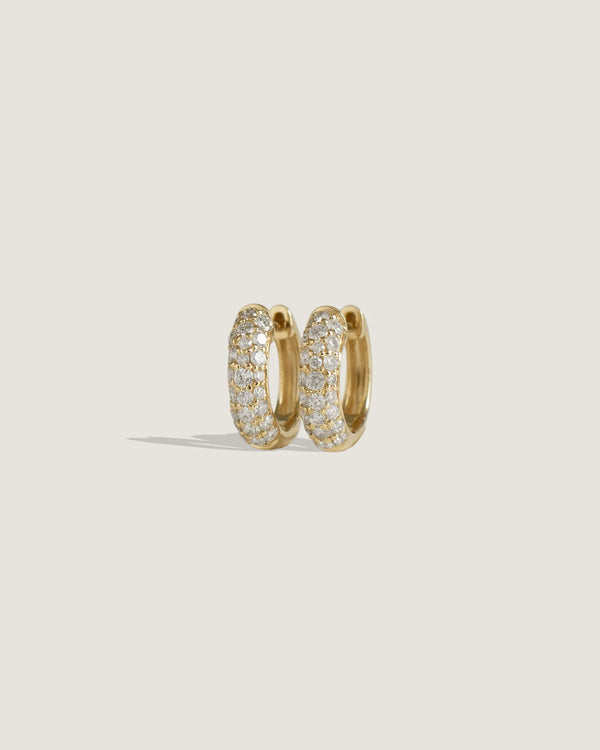 Kinn Studios Pavé Diamond Dome Huggies
