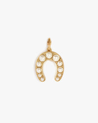 Pearl Horseshoe Charm