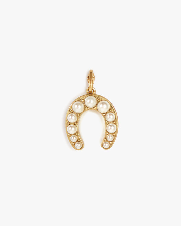 Pearl Horseshoe Charm