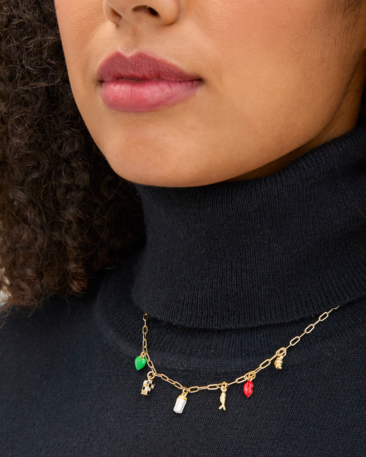 Petite Charm Chain Necklace, view 2