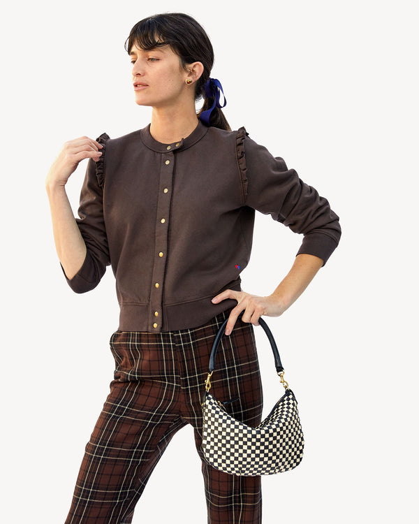 Danica wearing the Le Snap w/  Mini Ruffle