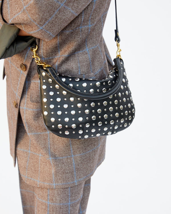 Clare V. - Petit Henri in Black Italian Nappa w/ Petit Studs