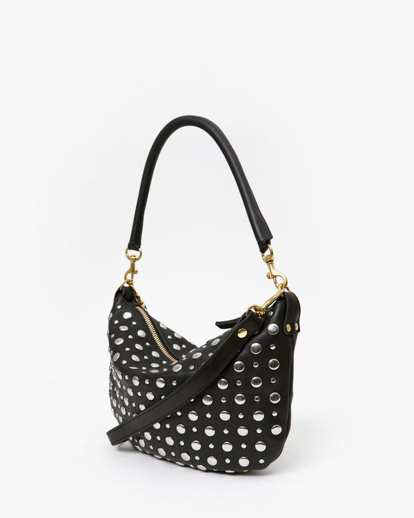 Clare V. Moyen Messenger Crossbody Bag in Black Woven