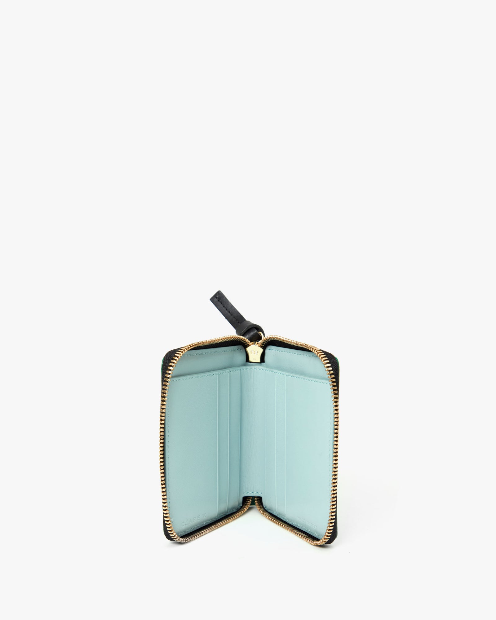 interior of the Greenlake Mini Croco Petit Zip Wallet
