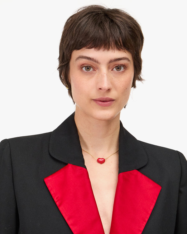 Petite Mylar Heart Necklace on Nike
