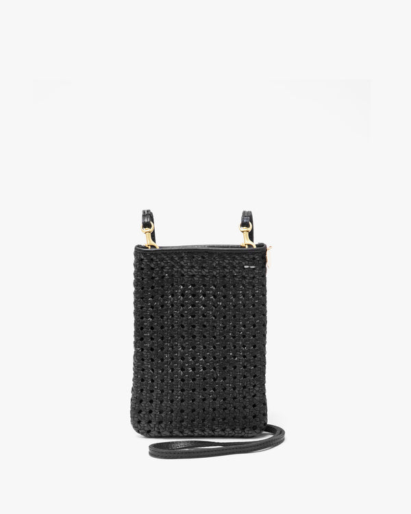 Clare V: Flat Clutch w Tabs : Natural & Multi Woven Rattan — ALCHEMY MARIN