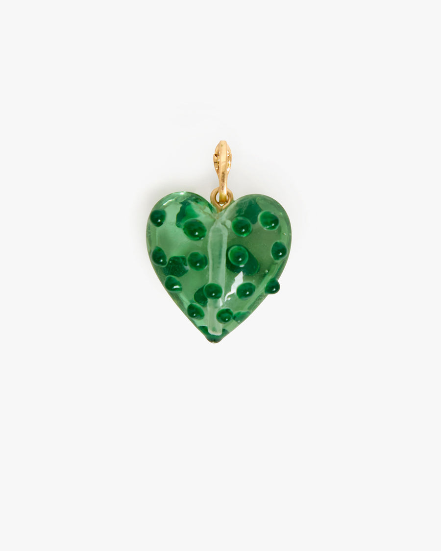 Polka Dot Heart Charm