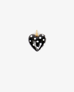Polka Dot Heart Charm