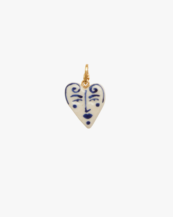 Porcelain Heart Charm