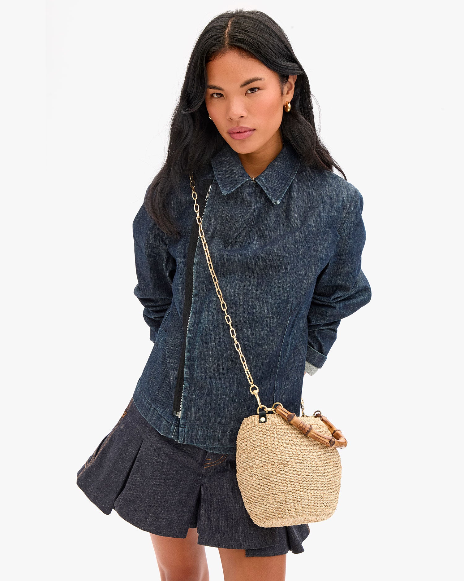 Pot de Miel w/ Bamboo Handle with Crossbody Strap