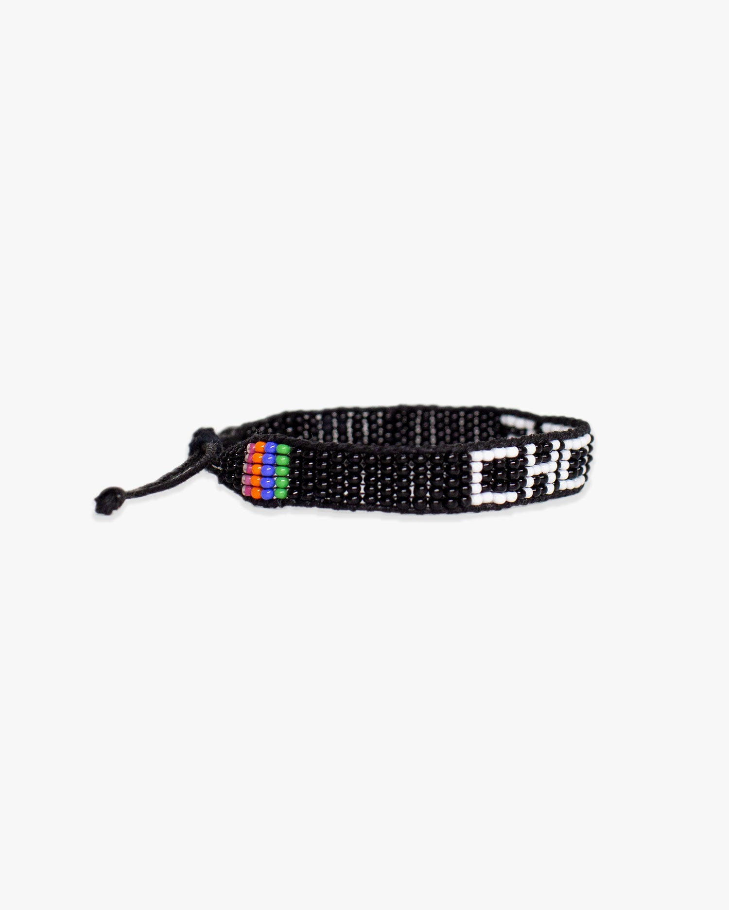 side view of the Choice Woven Bracelet in Black