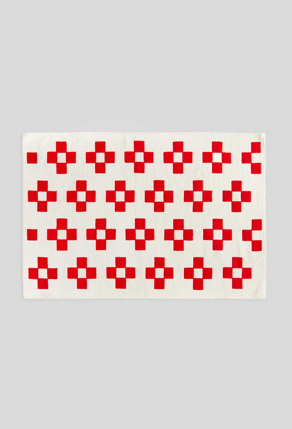 Cream & Poppy Rug
