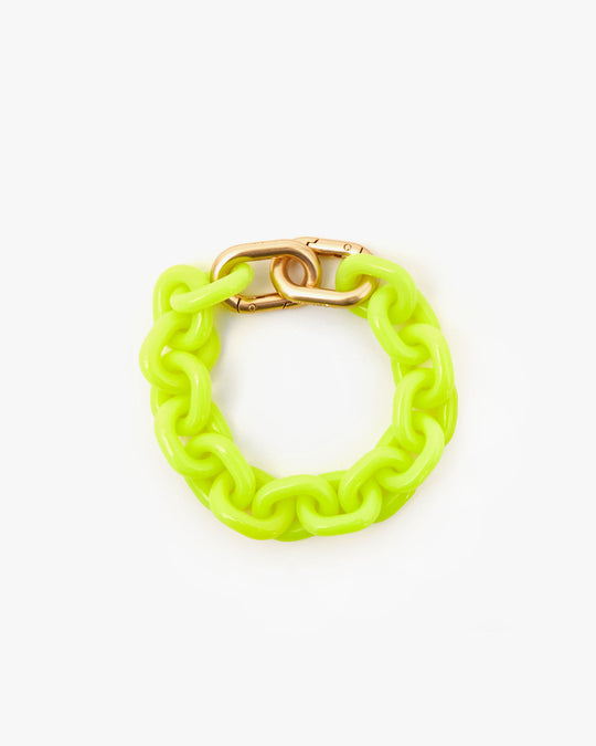 Clare V. Freshwater Pearl Bracelet in Cream/Neon Yellow Knots