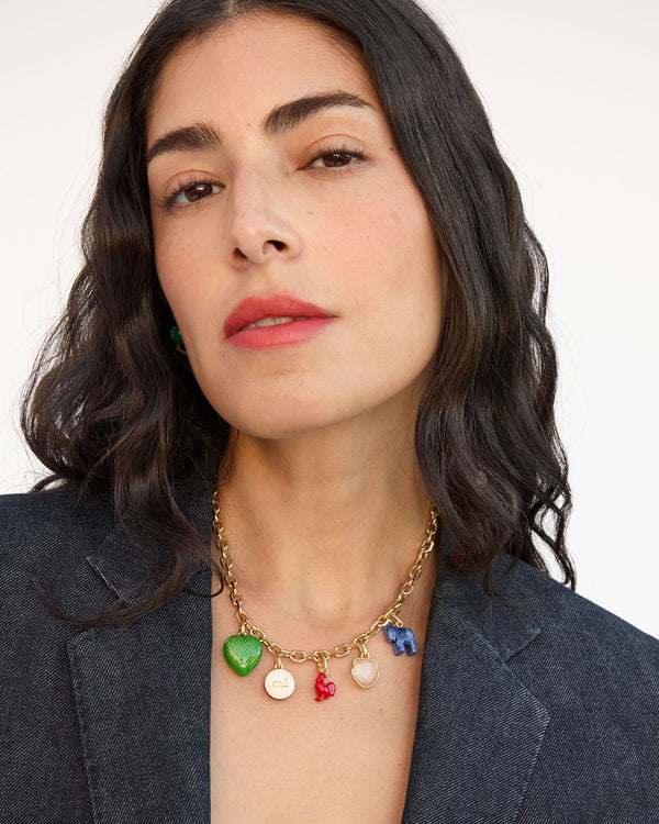 Le Stone Cheval Charm on Charm Chain Necklace