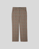 Grey Plaid w/ Orange Stitch Suit Pants