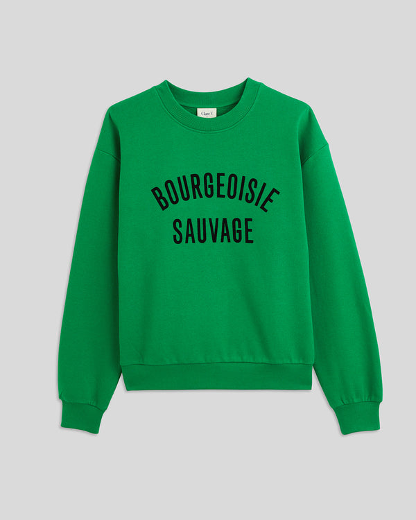 Green w/ Black Bourgeoisie Sauvage Sweatshirt