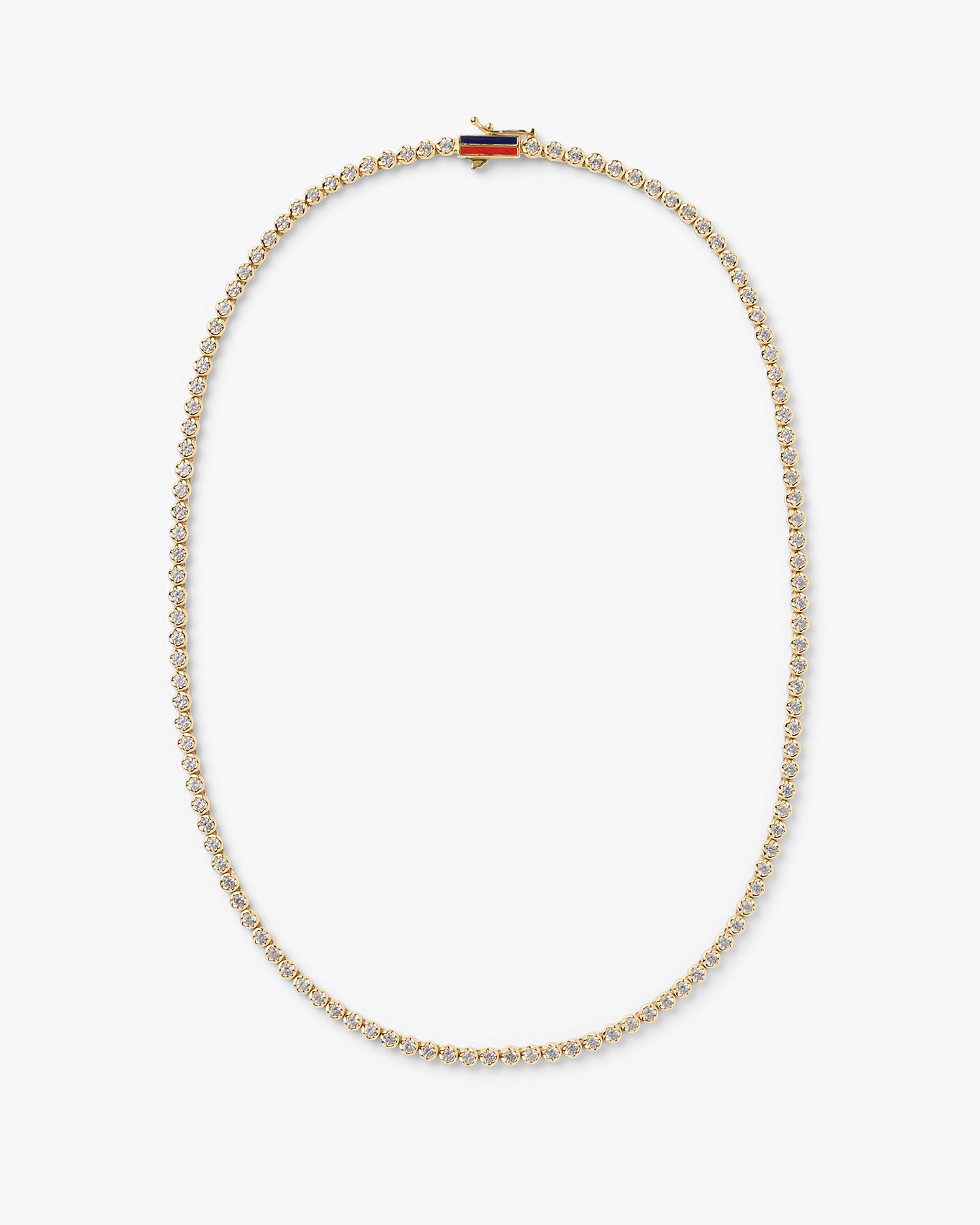 Sapphire Bezel Necklace full view