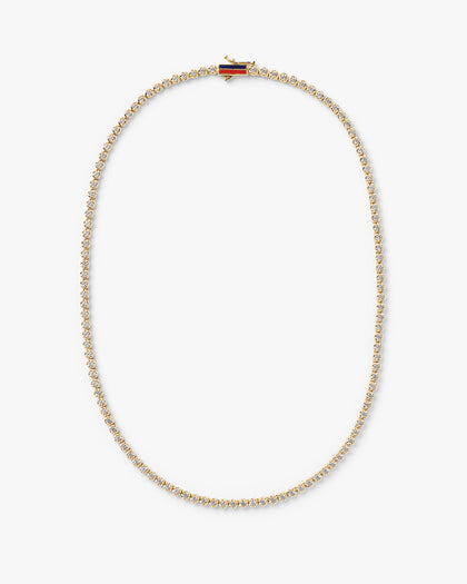 Sapphire Bezel Necklace full view
