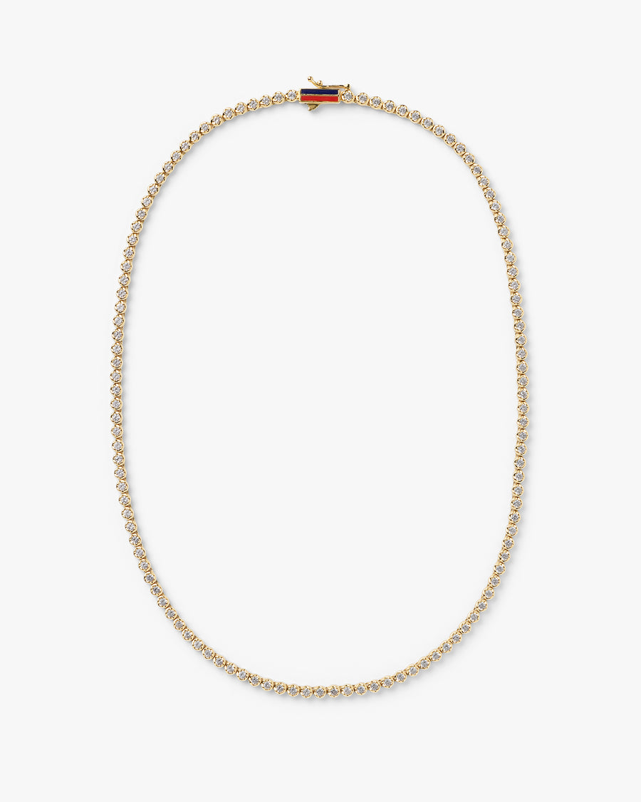 Sapphire Bezel Necklace full view