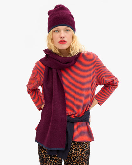 Beanie with scarf
