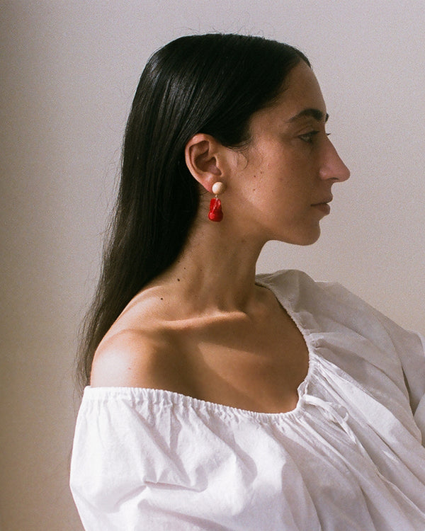 Scarlett Earrings on model