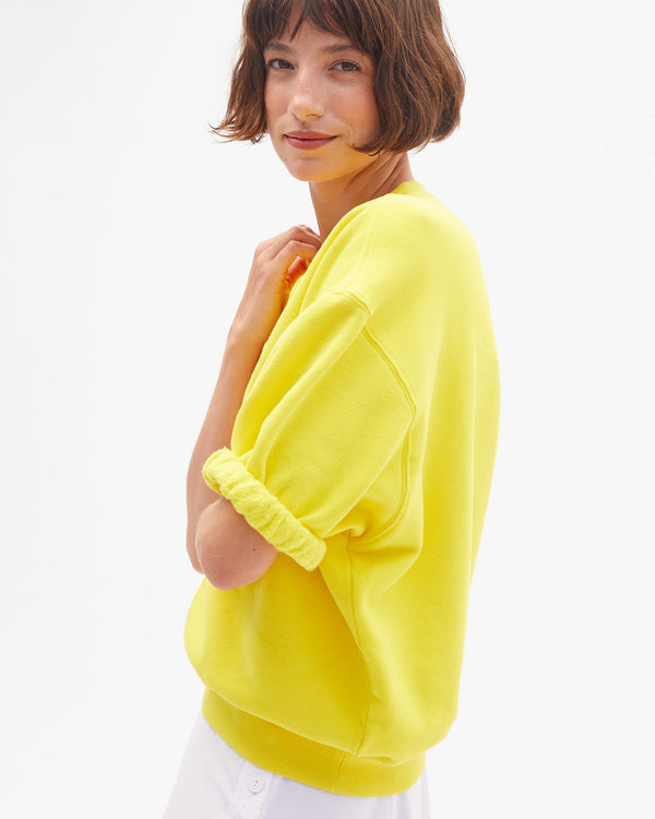 Close up view of Short Sleeve Oversized Sweatshirt