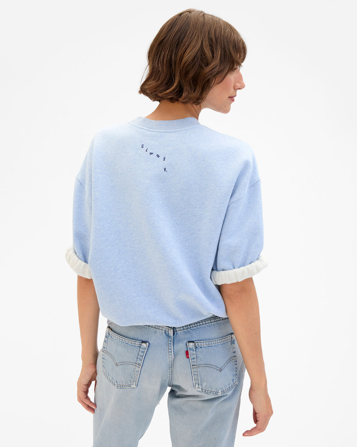Short Sleeve Oversized Sweatshirt back view