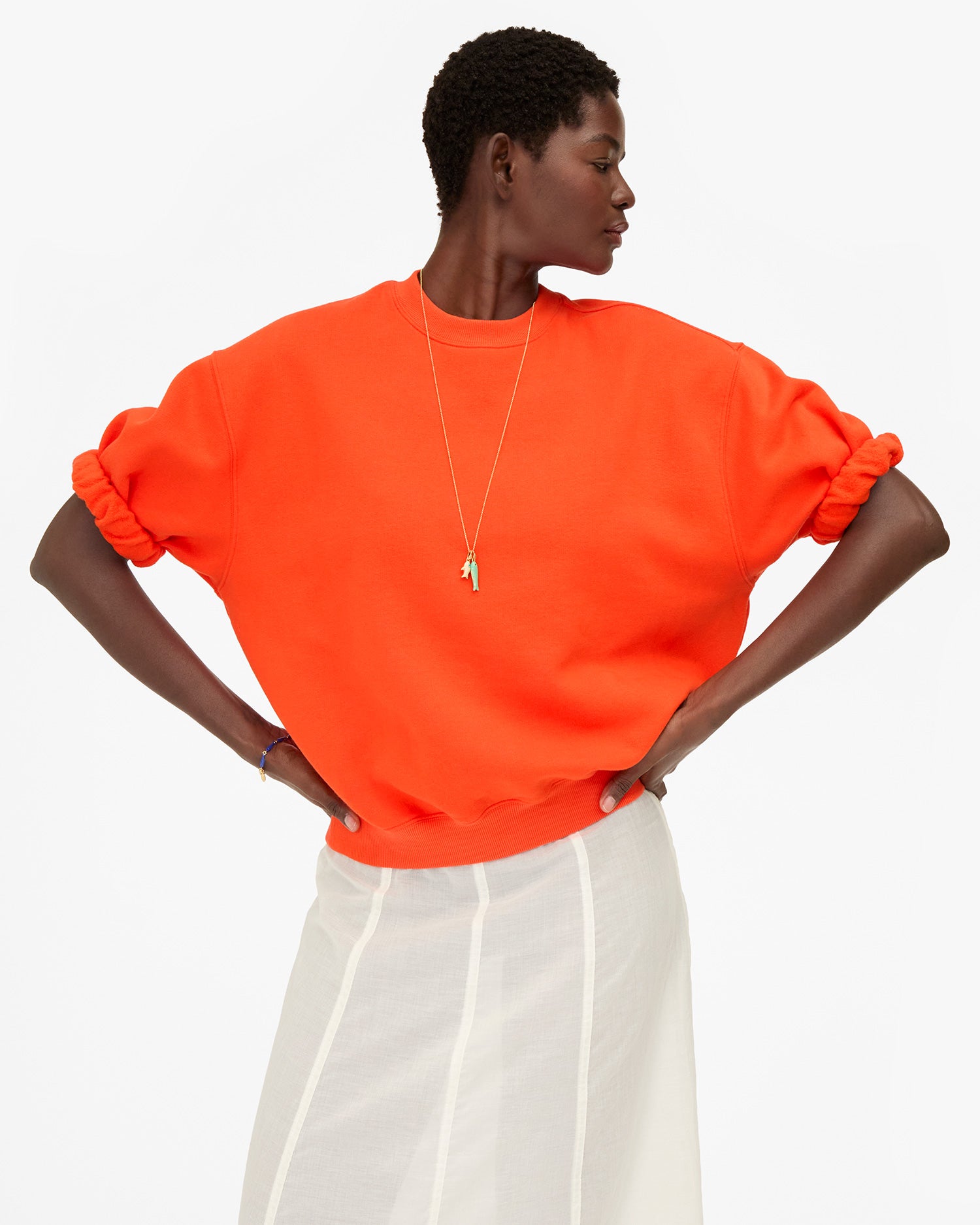 Short Sleeve Oversized Sweatshirt – Clare V.