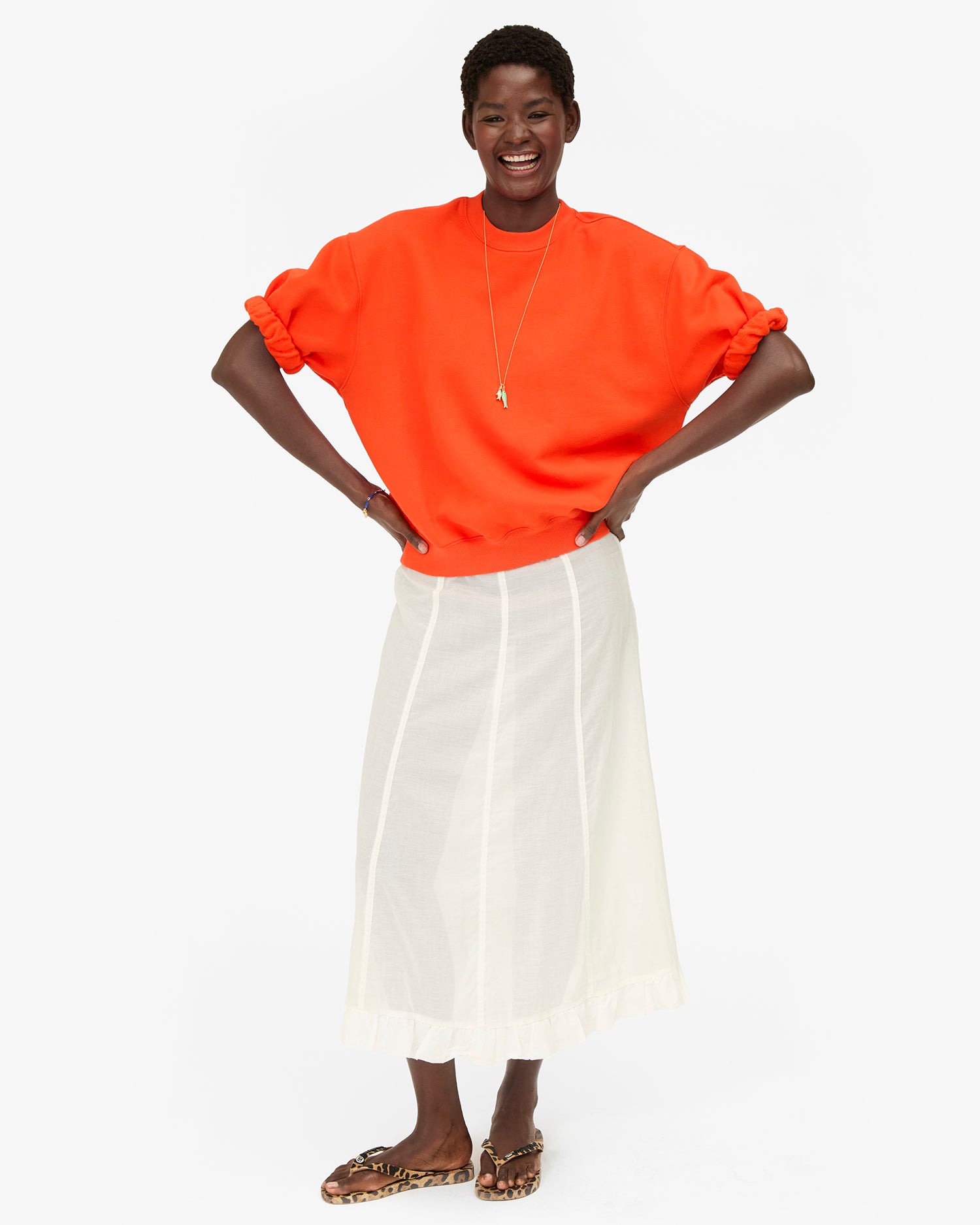 Short Sleeve Oversized Sweatshirt – Clare V.