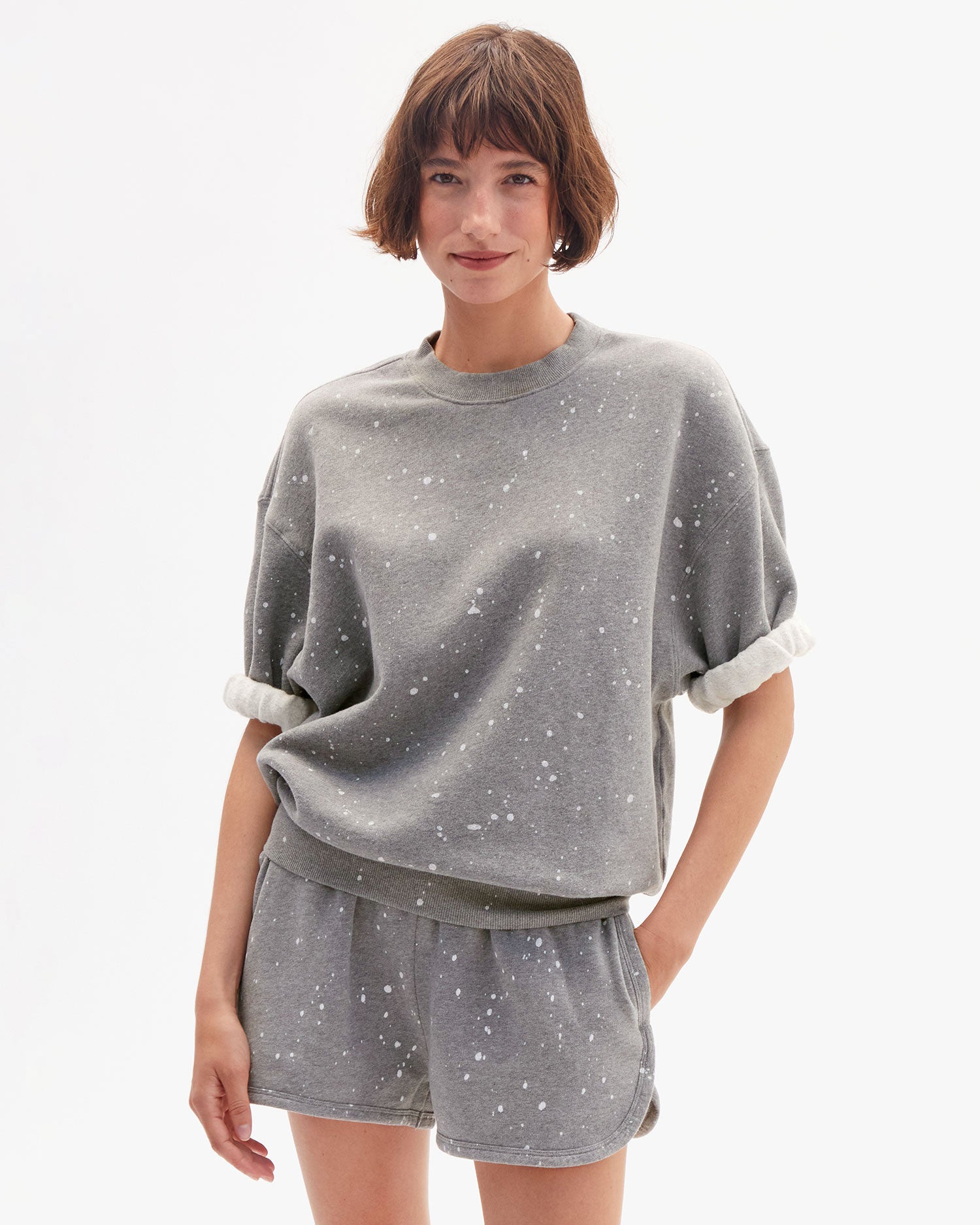 Short Sleeve Oversized Sweatshirt – Clare V.