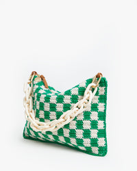 Clare V: Flat Clutch w Tabs : Natural & Multi Woven Rattan — ALCHEMY MARIN