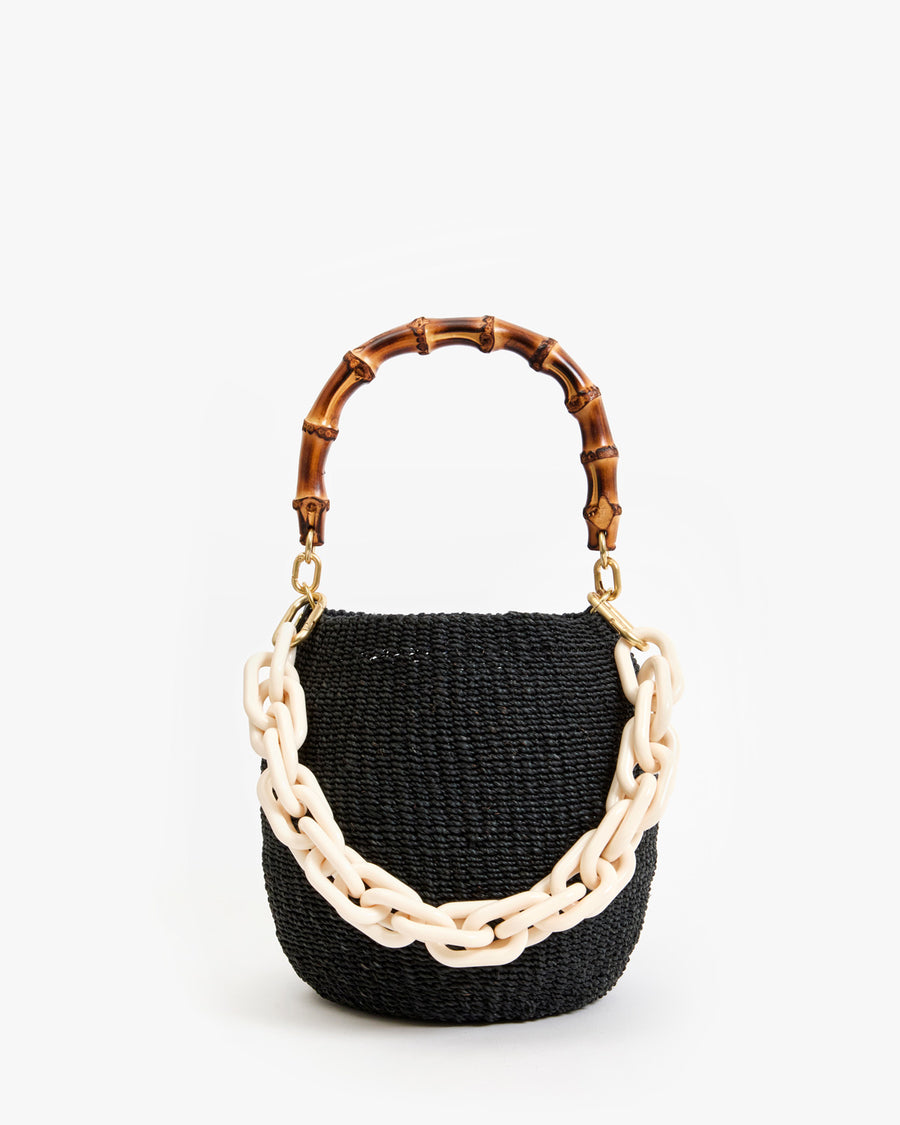 Cream Resin Shortie Strap on Black Pot de Miel