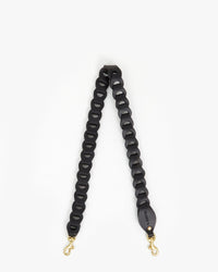Black Veg Leather Link Shoulder Strap 