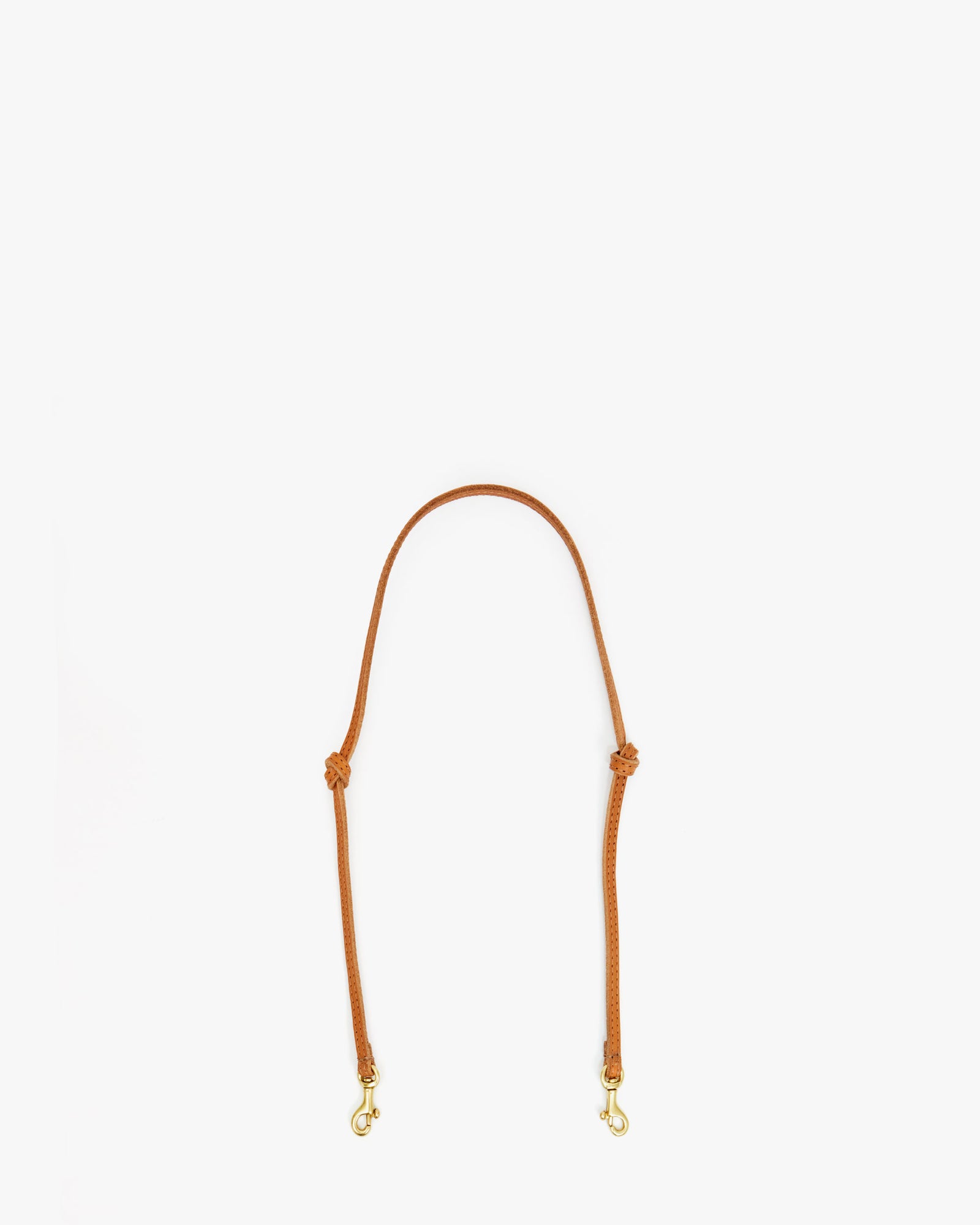 Clare V. Thin Knotted Shoulder Strap in Cuoio