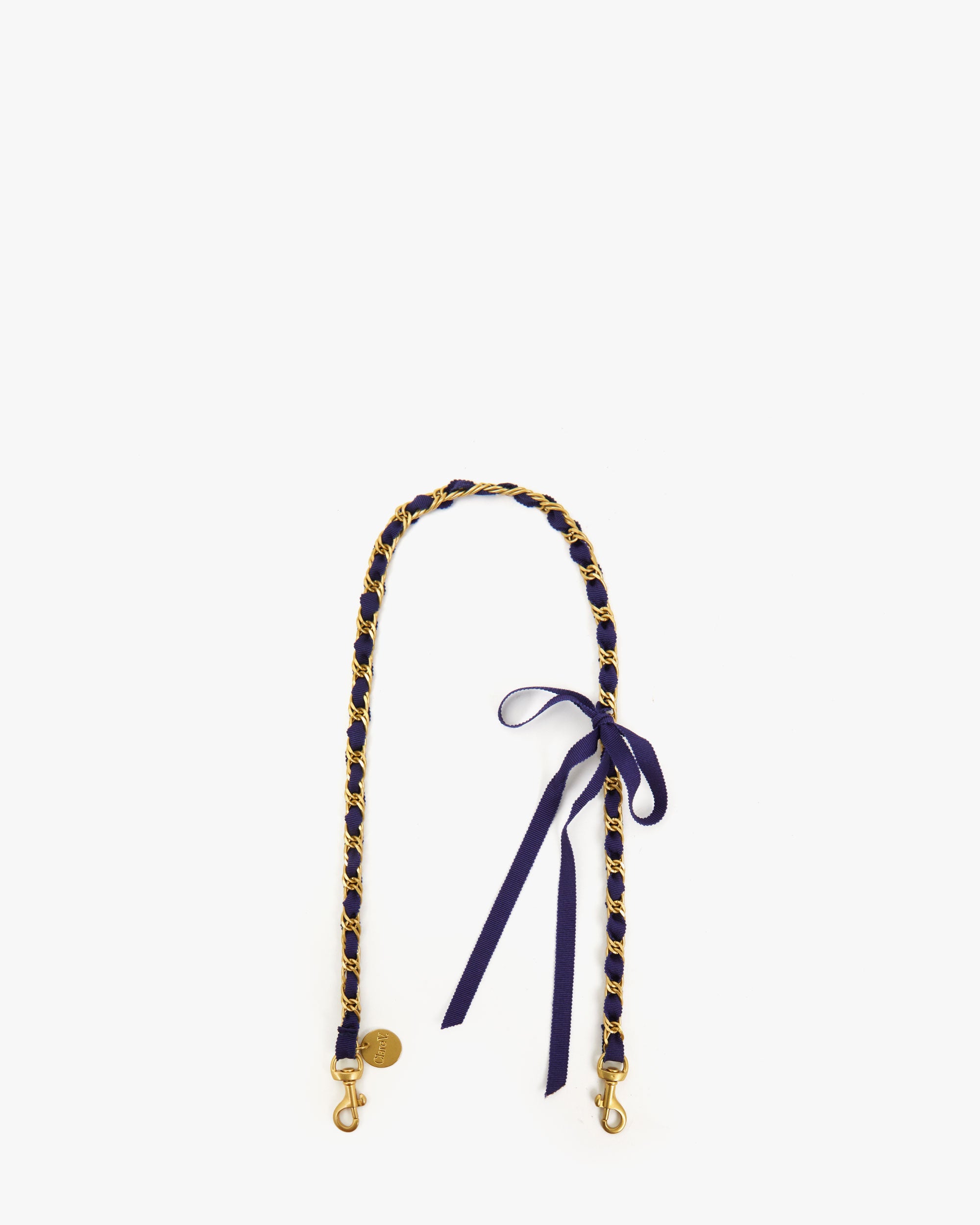 Clare V. Grosgrain in Chain Shoulder Strap Royal Blue