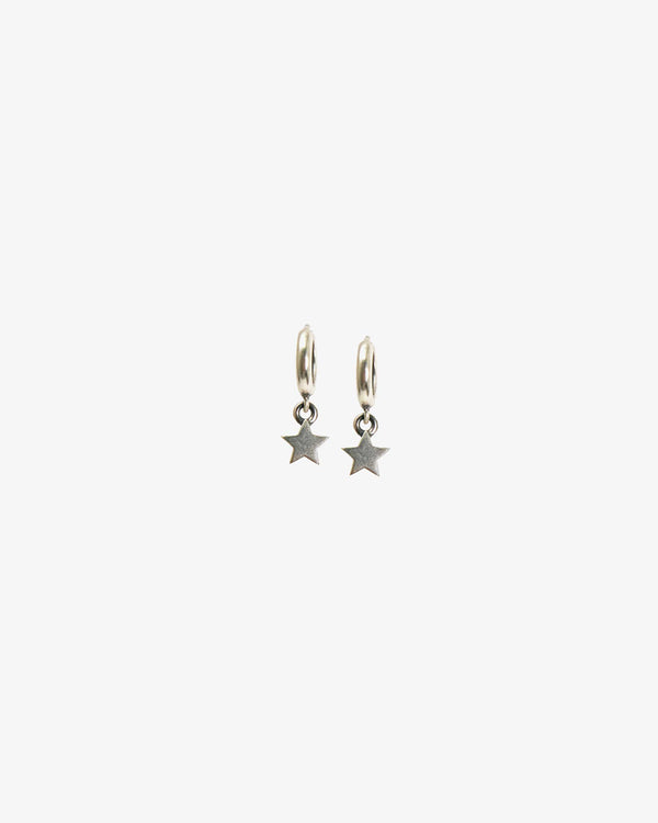 Sterling Silver Star Mini Hoop