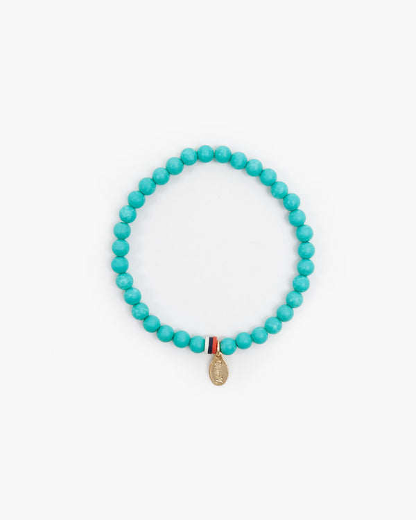 Turquoise Stone Beaded Stretch Bracelet