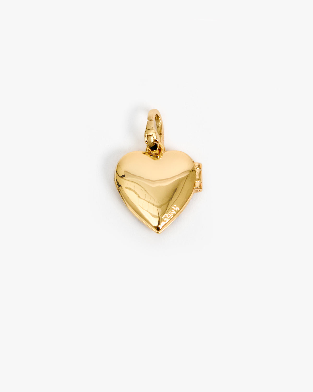 Stripe Heart Locket back view
