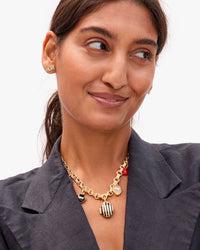 Stripe Locket on Le Story Necklace