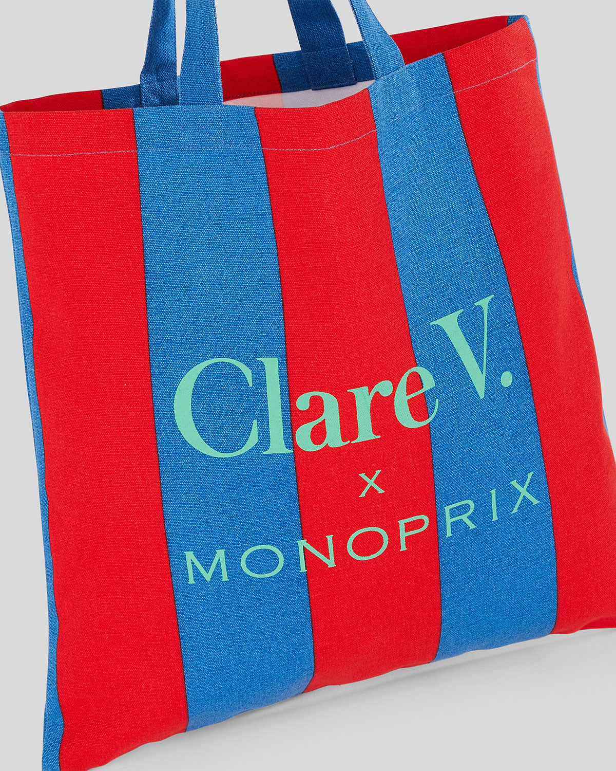 Print on the front of the Cobalt & Poppy Tote 